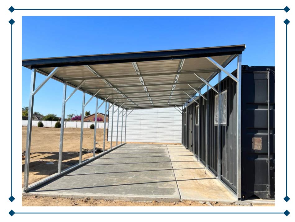 metal carport  lean to