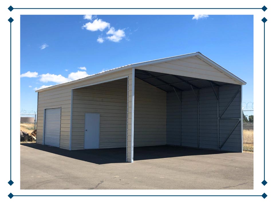 metal wide garage carport utility building