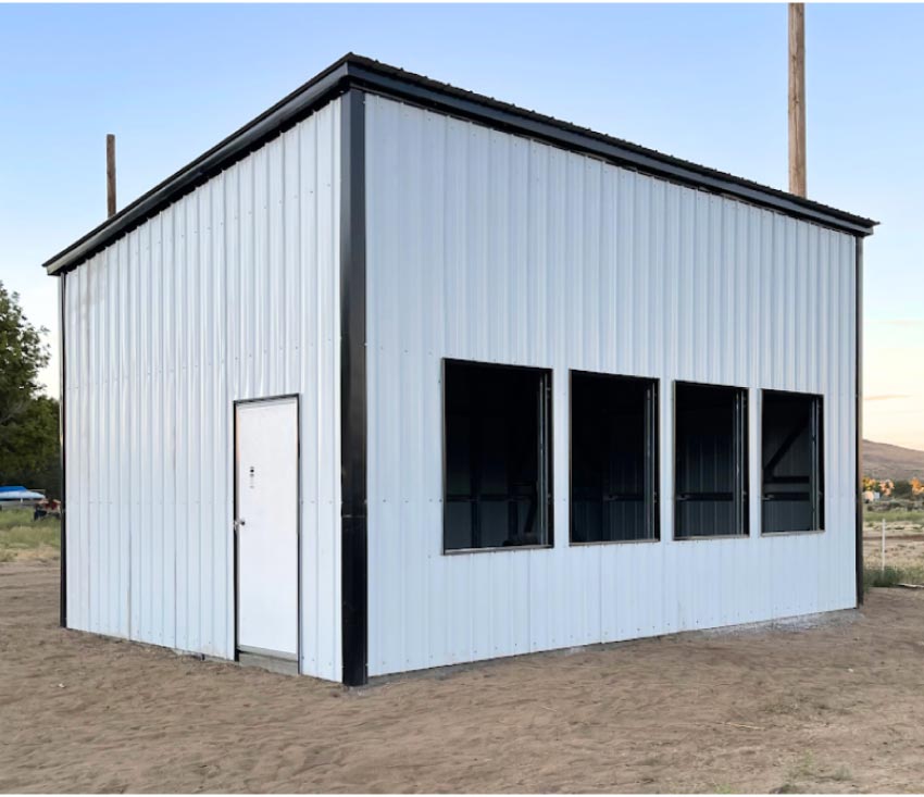 white ag lean to carport